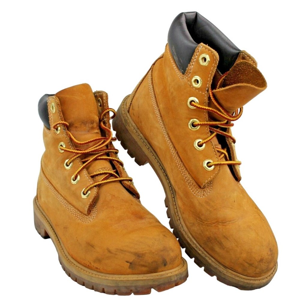 Timberland Youth Size 4.5 M Waterproof Leather Wheat Classic 6 inch Work Boots - Picture 1 of 7